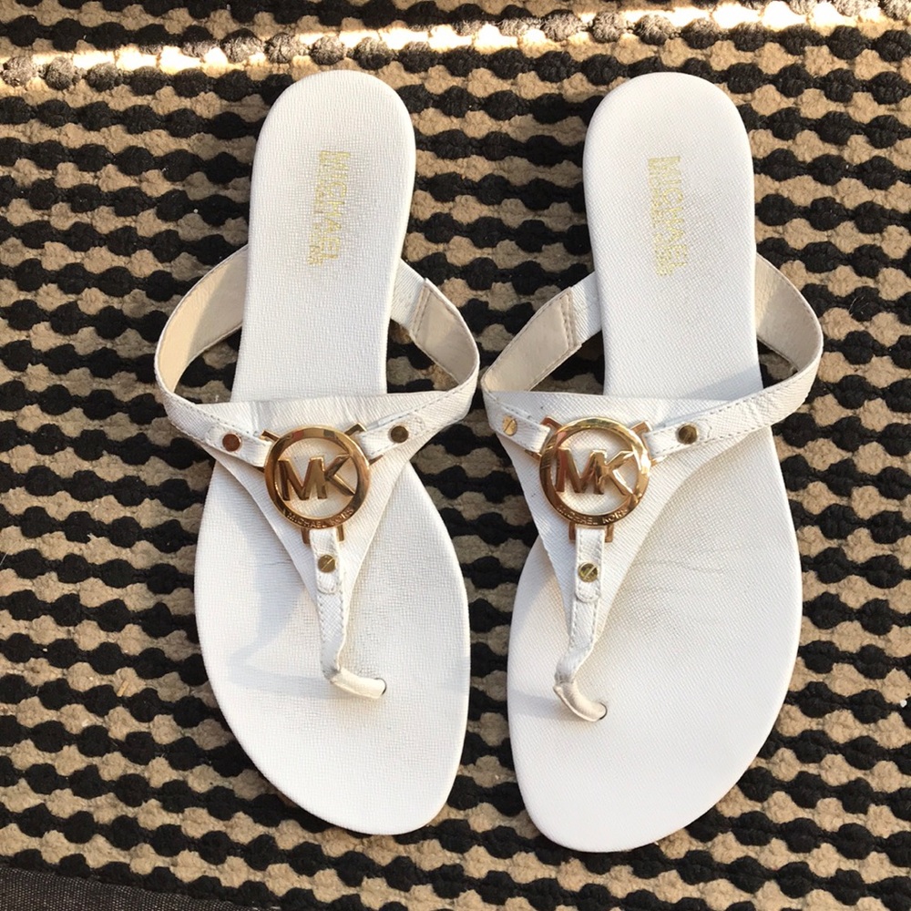 Michael Kors white sandals
